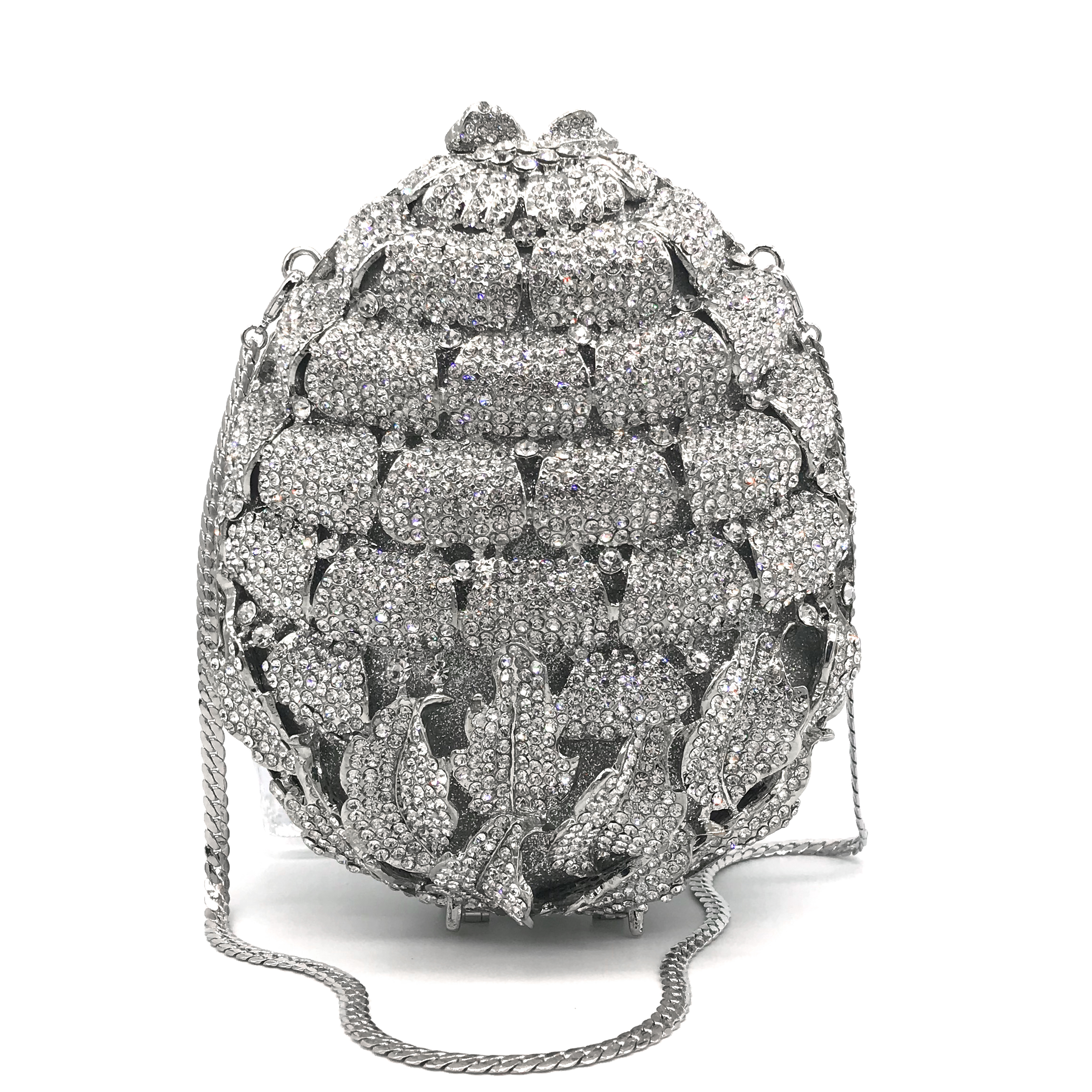 Women Bags Wholesale - Wholesale Luxury Silver Pineapple Lady Evening