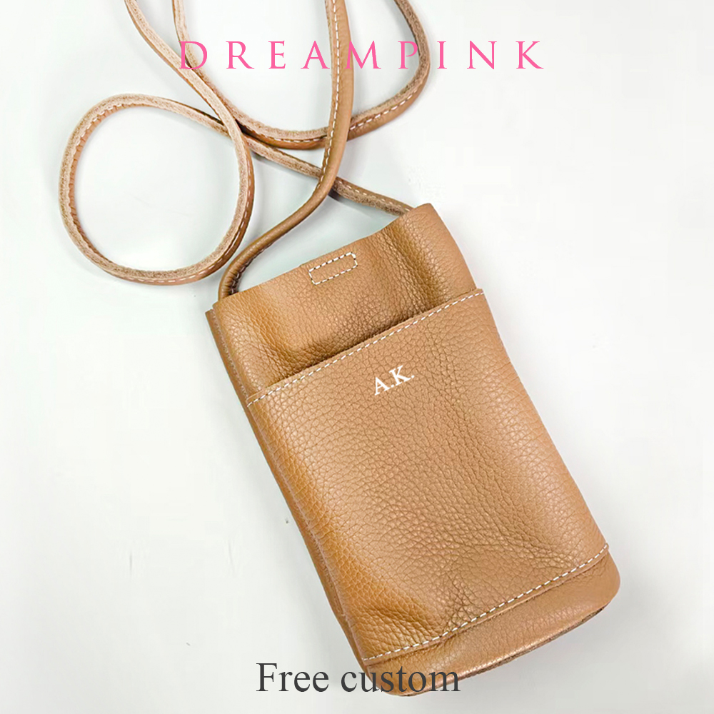 Women Bags Name - Personalize Letters Cowhide Women Phone Bag