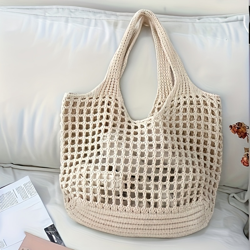 1pc Women'S Crochet Tote , Lar - Women Bags Wholesale ulasan dan harga