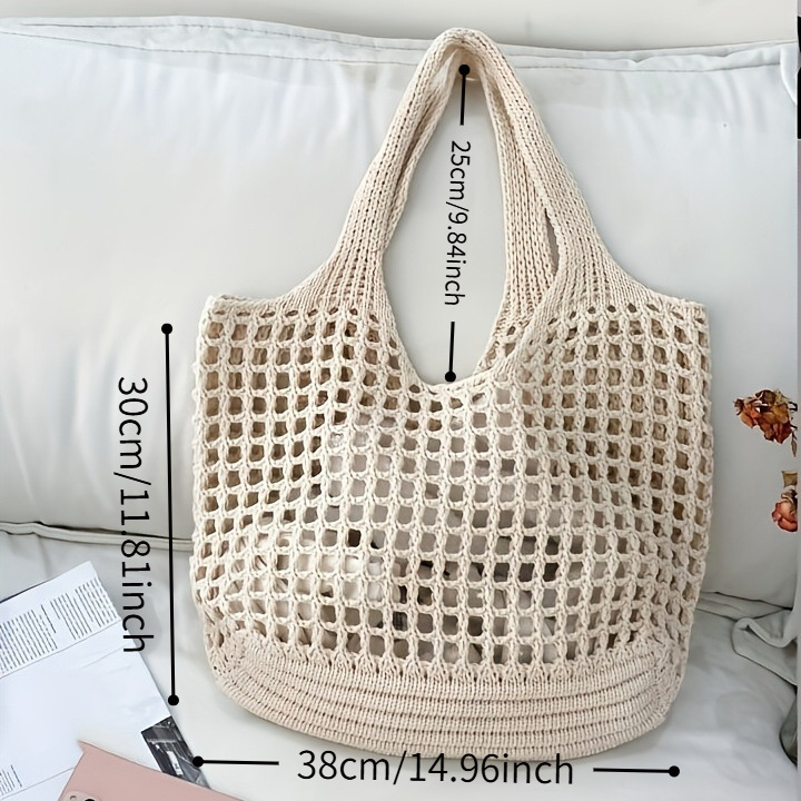 1pc Women'S Crochet Tote , Lar - Women Bags Wholesale ulasan dan harga