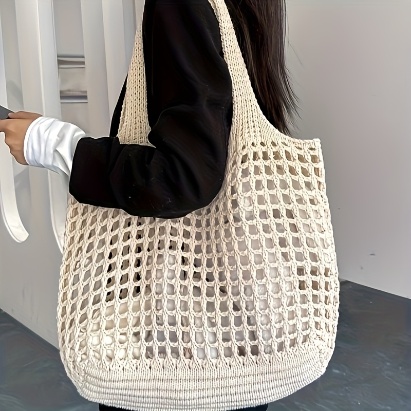 1pc Women'S Crochet Tote , Lar - Women Bags Wholesale ulasan dan harga