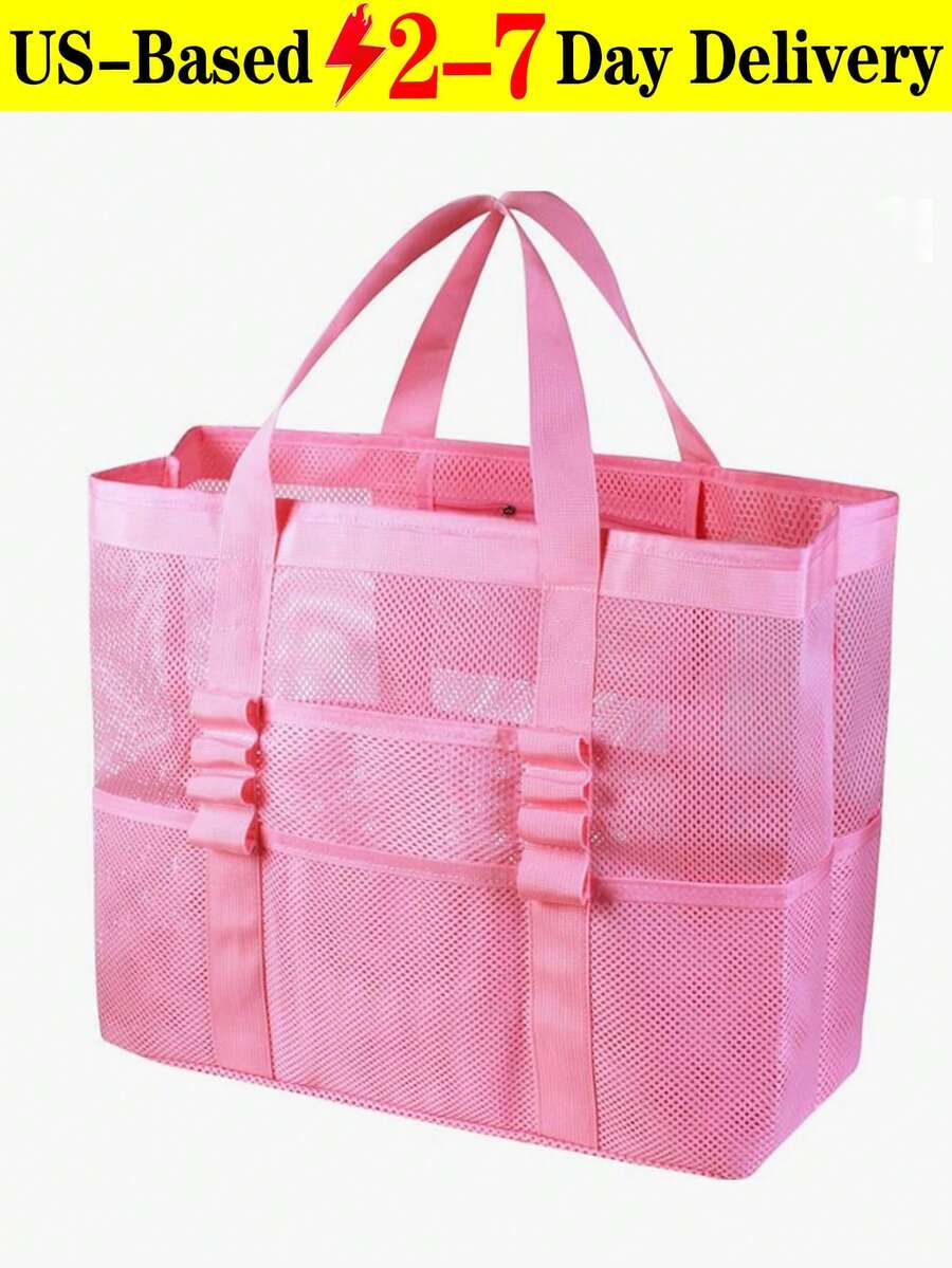 Large Capacity Mesh Beach Tote - Women Handheld Bags ulasan dan harga
