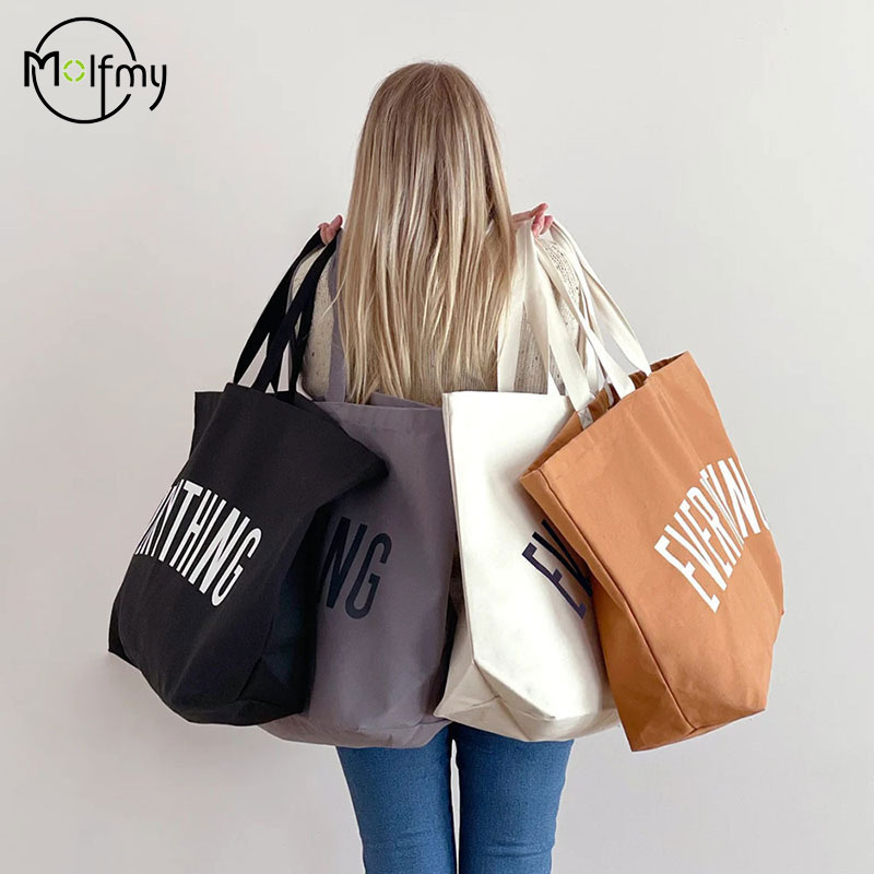 Large Capacity Canvas Tote Bag - Women Bags Wholesale ulasan dan harga