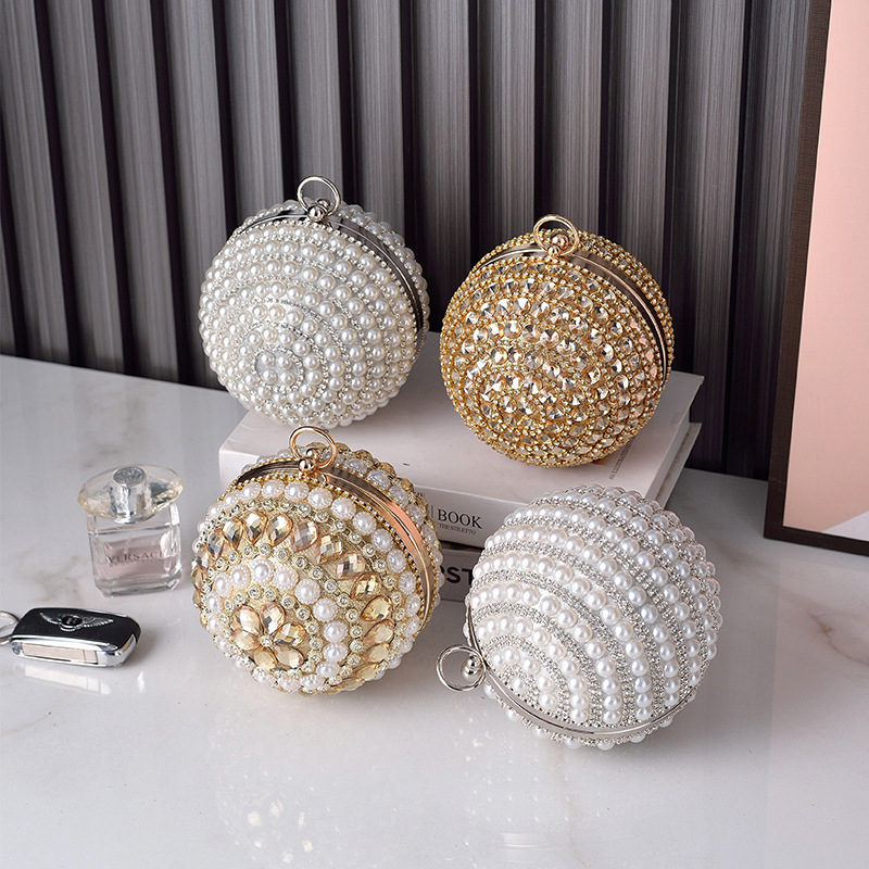 Round Pearl Evening Bag, High  - Women Handheld Bags ulasan dan harga