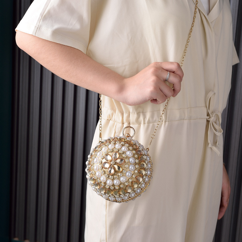 Round Pearl Evening Bag, High  - Women Handheld Bags ulasan dan harga