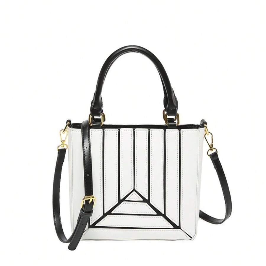 Geometric Panel Structured Top - Women'S Bags Top 10 ulasan dan harga
