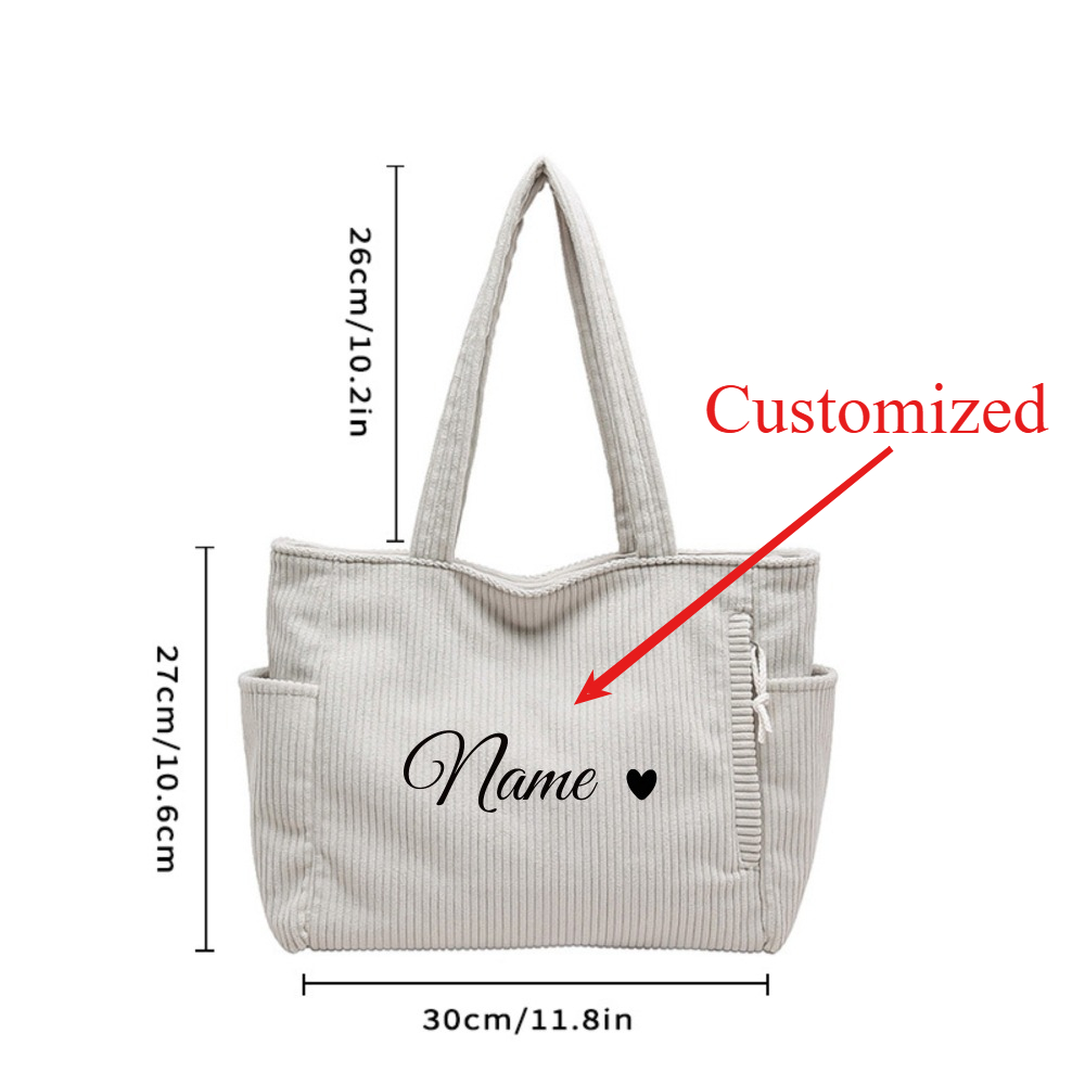 Custom Name Casual Corduroy Ha - Women Bags Name ulasan dan harga