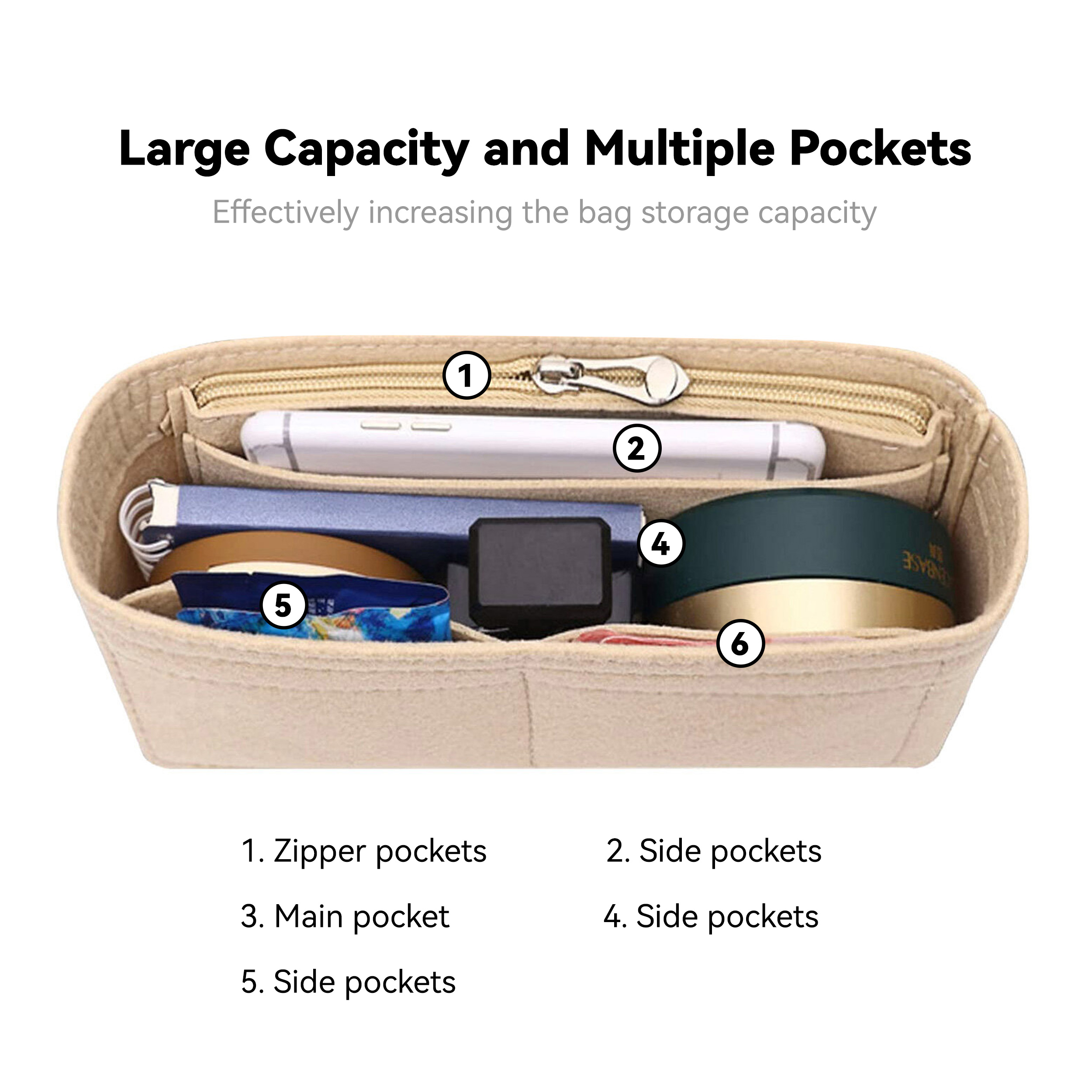 Felt Insert Bag Organizer, Mak - Women Bags Dior ulasan dan harga