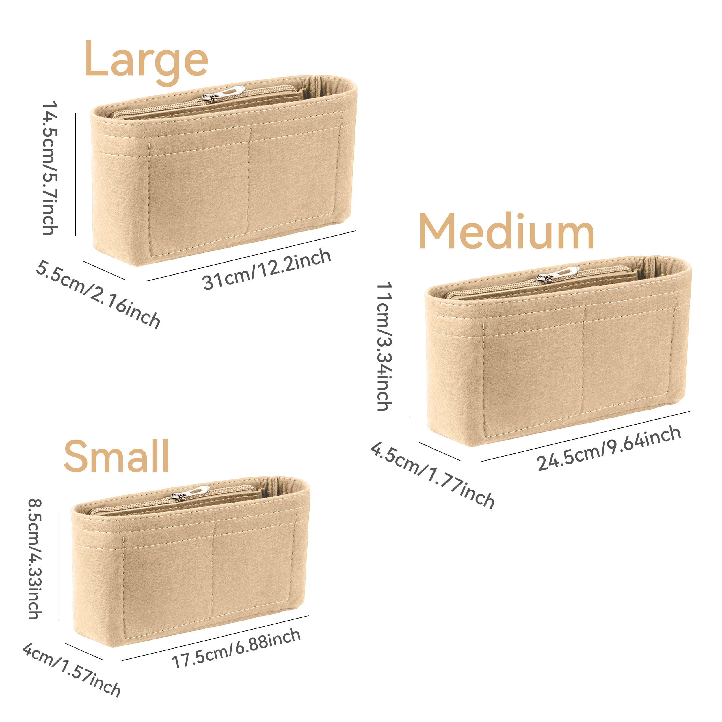 Felt Insert Bag Organizer, Mak - Women Bags Dior ulasan dan harga