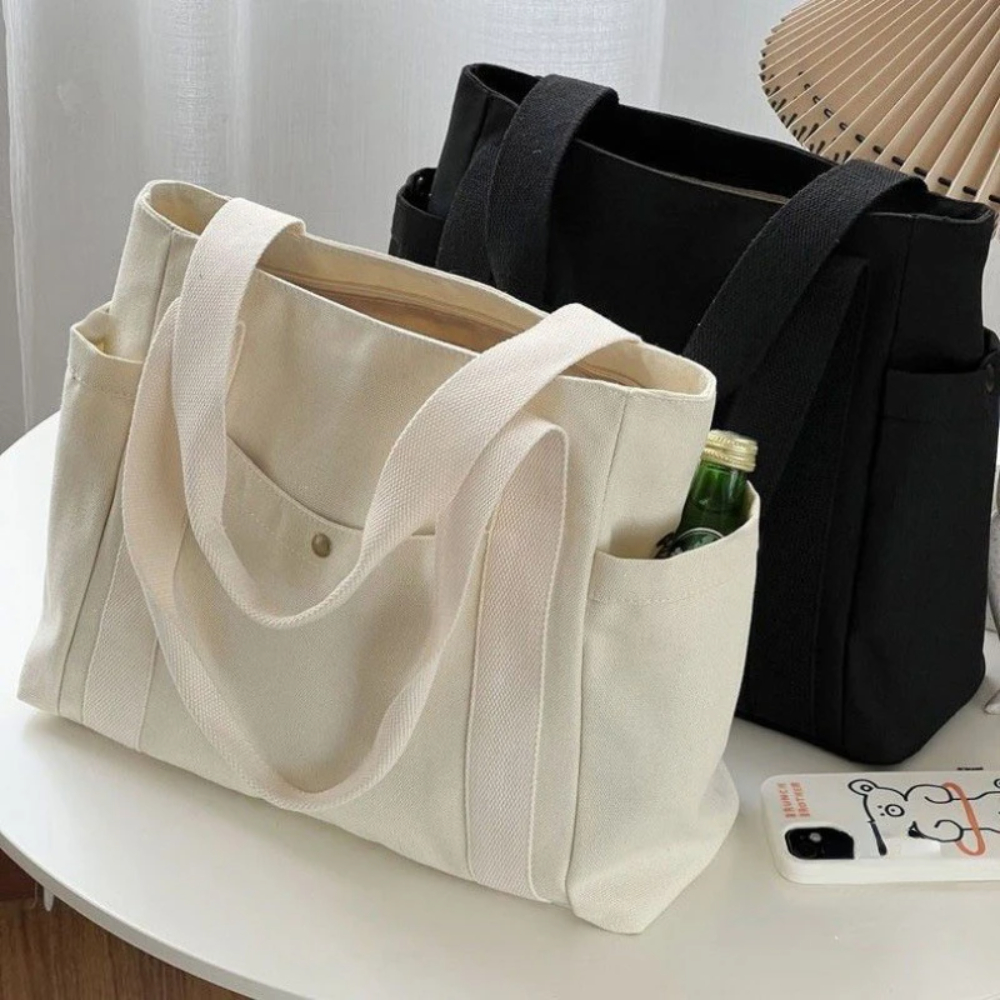 Large Capacity Canvas Tote Bag - Women Bags Wholesale ulasan dan harga