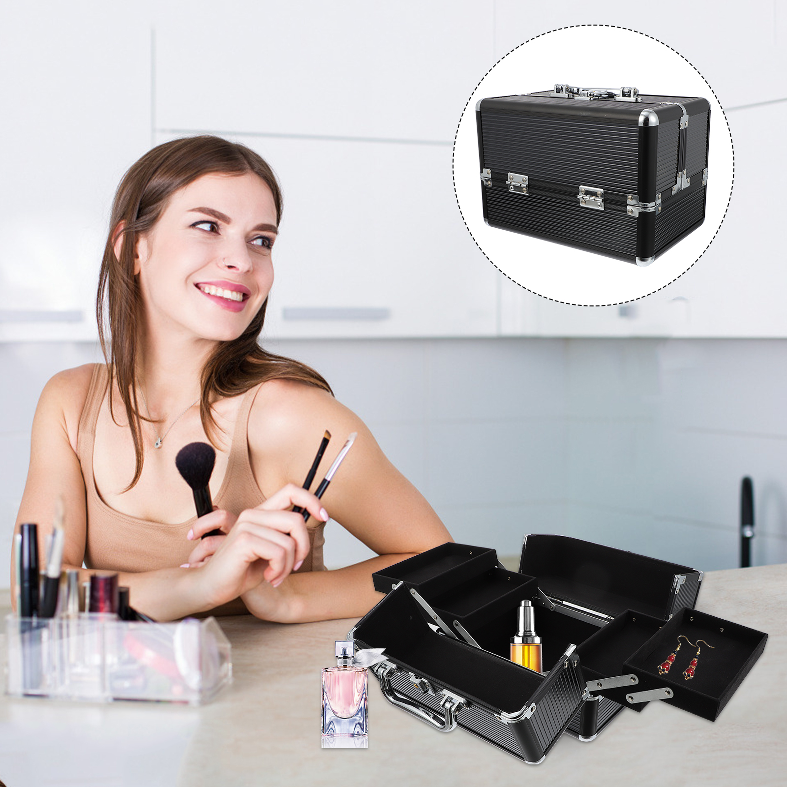 Makeup Case Handheld Storage C - Women Handheld Bags ulasan dan harga