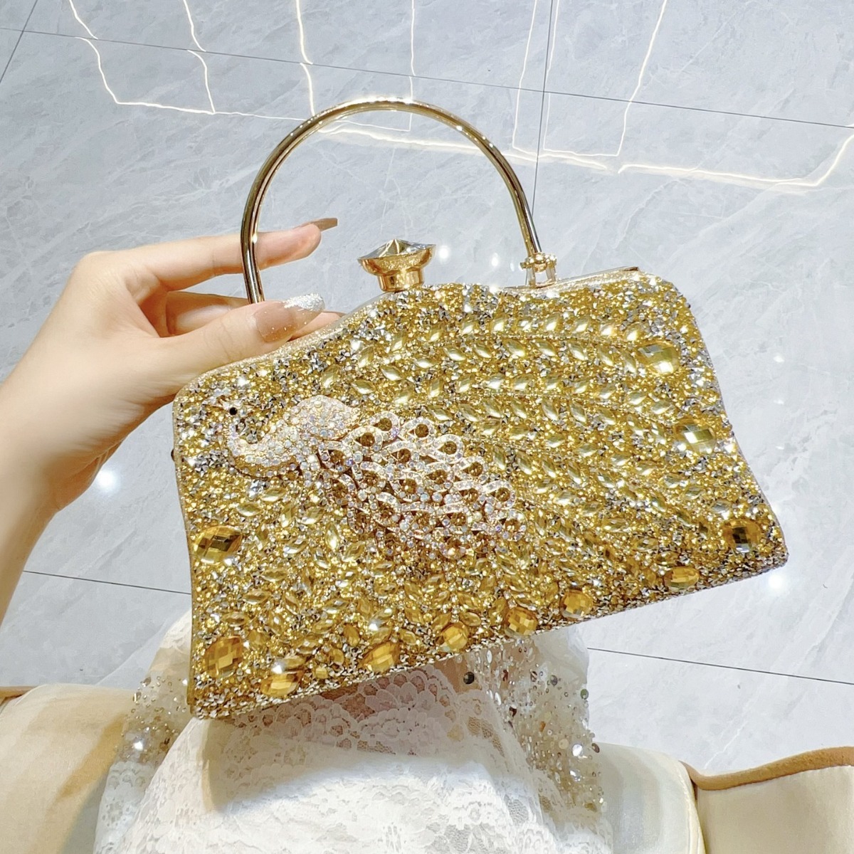 New Full Diamond Handbag with  - Women Handheld Bags ulasan dan harga
