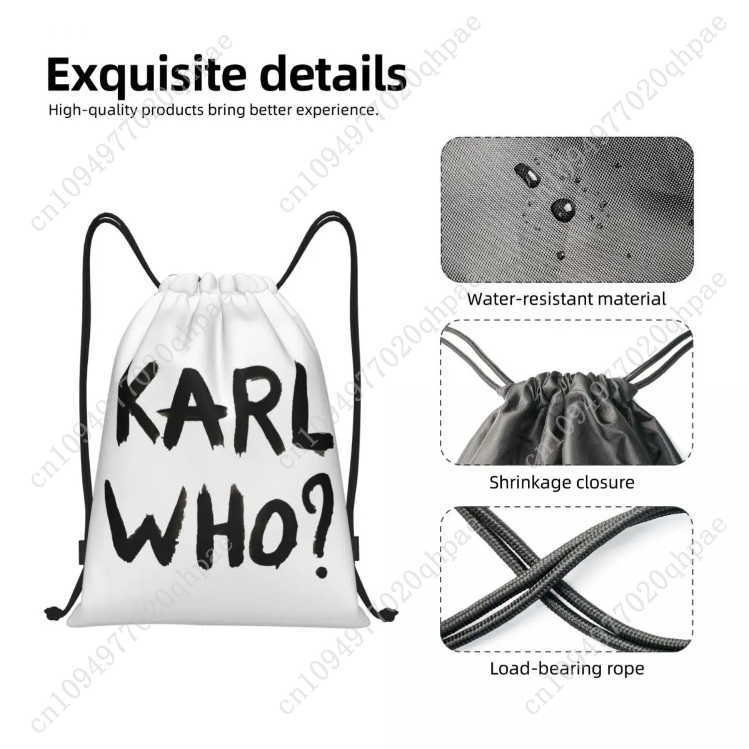 Custom Karl Who Drawstring Bag - Women'S Karl Bags ulasan dan harga