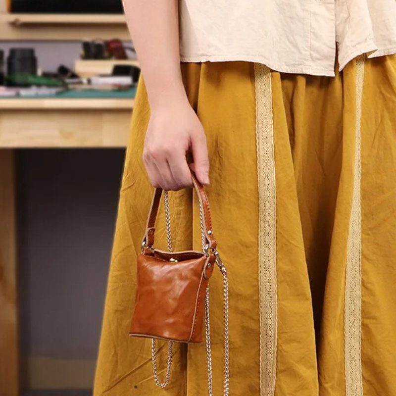 Oil Wax Leather Mini Bucket Ba - Women'S Bags Top 10 ulasan dan harga