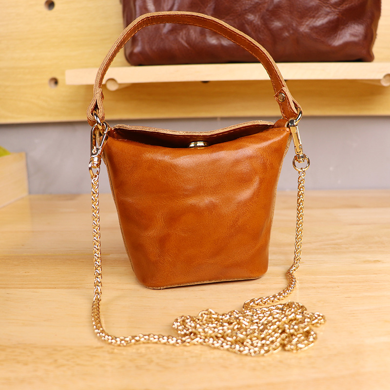 Oil Wax Leather Mini Bucket Ba - Women'S Bags Top 10 ulasan dan harga