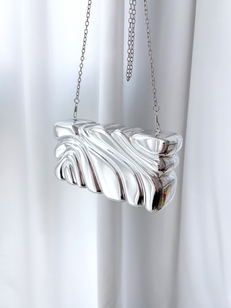 Acrylic Wing Striped Electropl - Women Handheld Bags ulasan dan harga